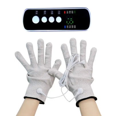Finger Massager Electric micro current massage gloves Pulse Hand Finger Meridian Instrument Massager Accessories