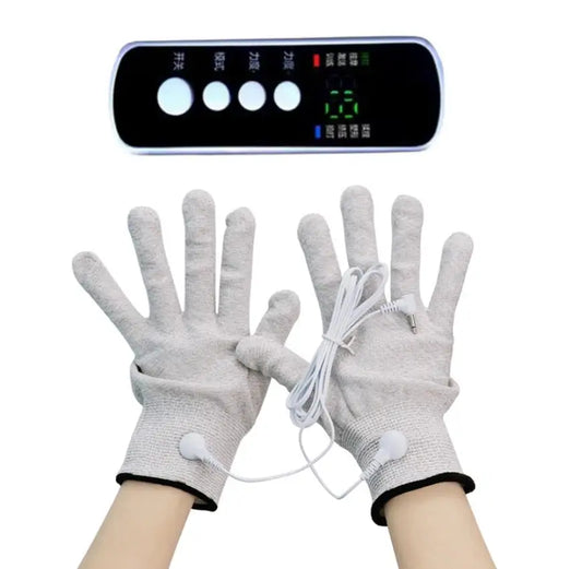Finger Massager Electric micro current massage gloves Pulse Hand Finger Meridian Instrument Massager Accessories