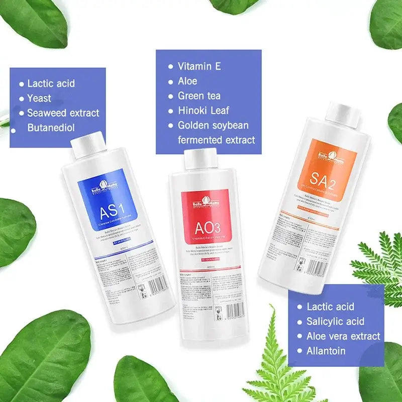 Sérums Aqua Peel Professionnels – Nettoyage Profond &amp; Éclat (Kit 3x400ml)