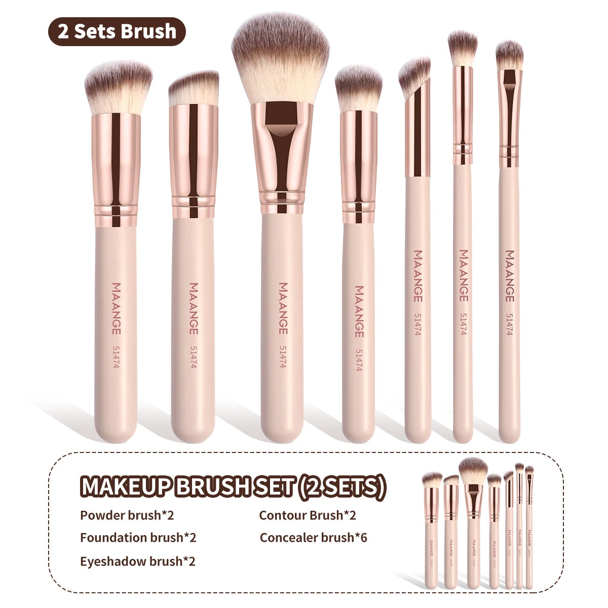 7 Makeup Brushes Set – Softness &amp; Precise Application