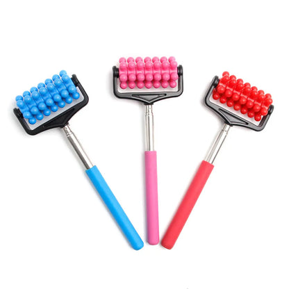 Multi functional stainless steel manual plastic massager extendable roller full body massage tool accessories