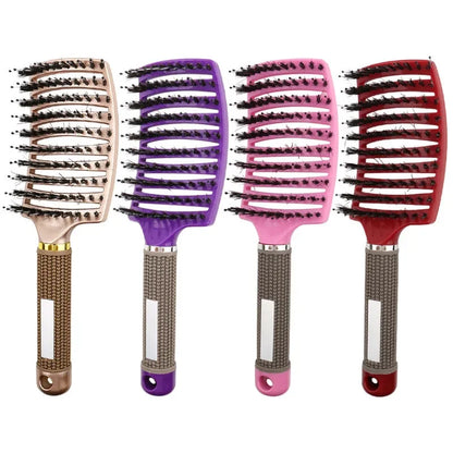 Brosse Massage Cuir Chevelu &amp; Coiffage Facile