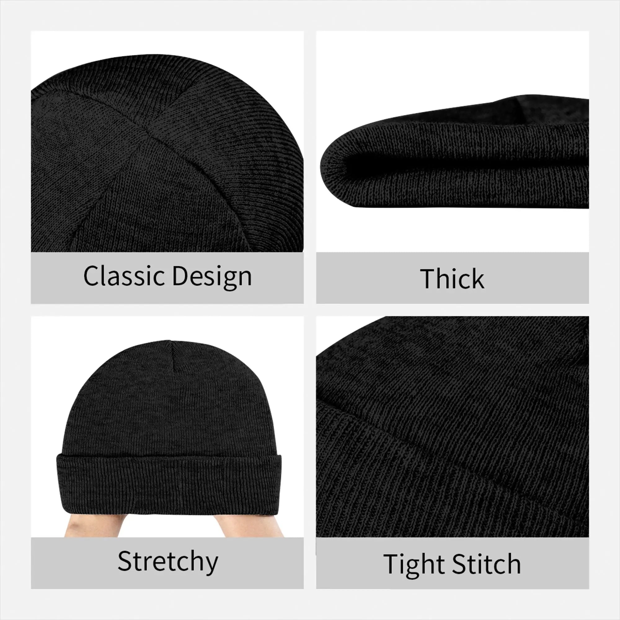 Bonnet Tricoté Motif Tendance – Style Streetwear Hiver