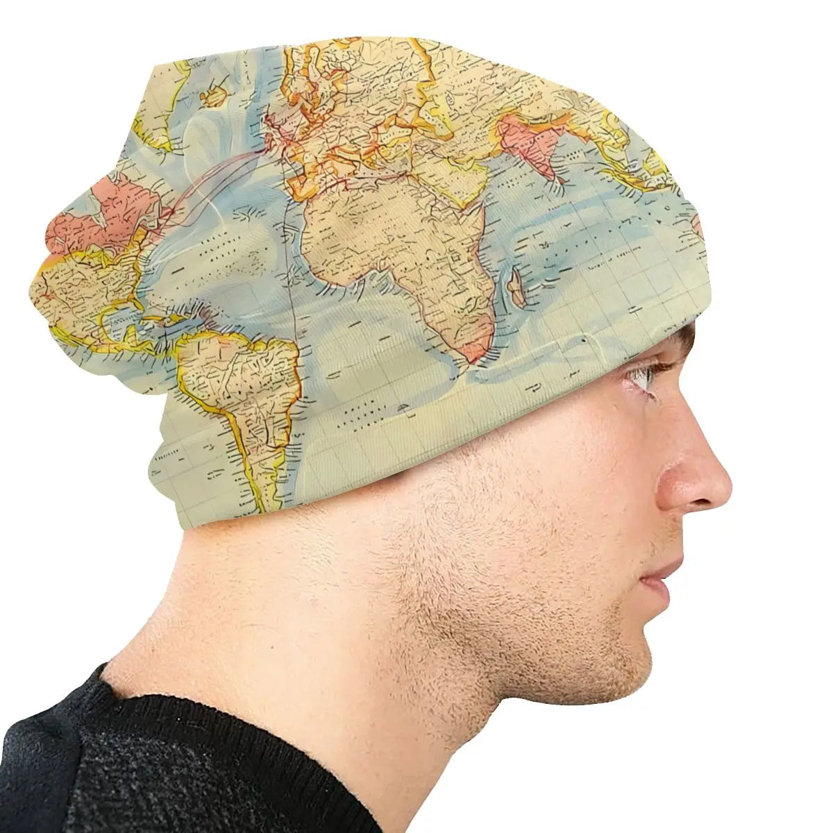 Bonnet Streetwear Carte du Monde – Style Urbain Original
