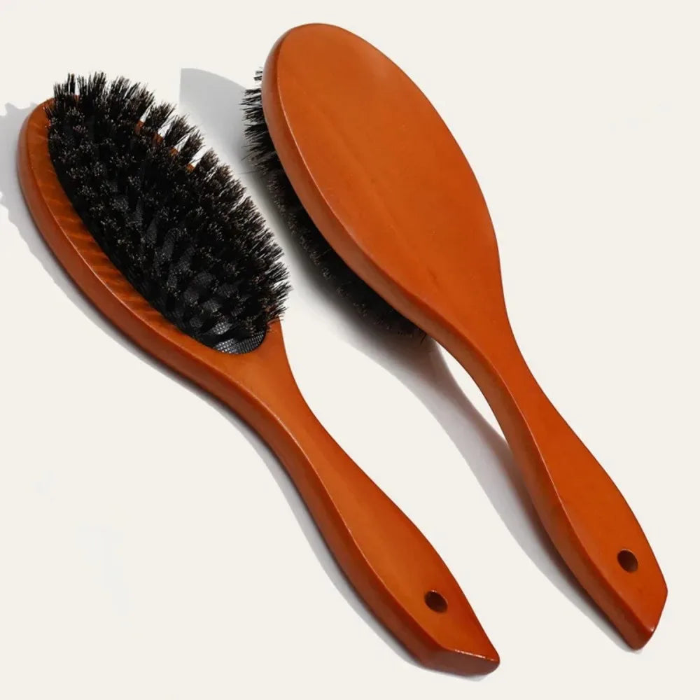 Brosse Cheveux Poils de Sanglier – Brillance &amp; Soin Naturel