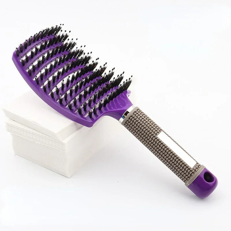 Brosse Massage Cuir Chevelu &amp; Coiffage Facile