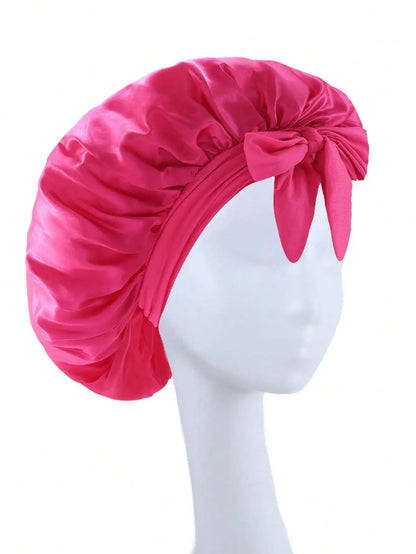 Satin Bonnet Silk Bonnet Adjustable Bonne For Sleeping Hair Bonnet With Tie Band Bonnets For Women Men