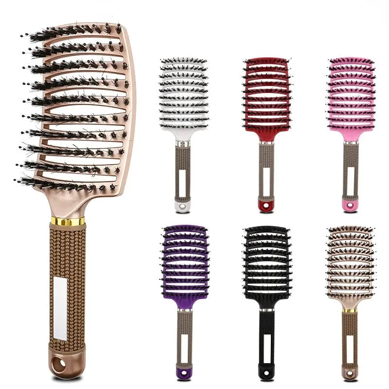 Brosse Massage Cuir Chevelu &amp; Coiffage Facile