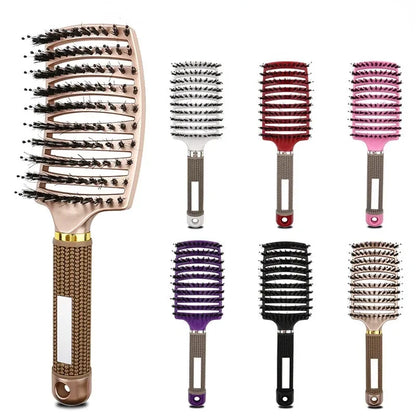 Brosse Massage Cuir Chevelu &amp; Coiffage Facile